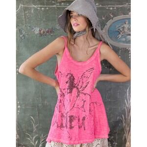 Magnolia Pearl 👼 Malibu CherubLana Tank Top Tee Shirt # 1643 La Tuna Pink
